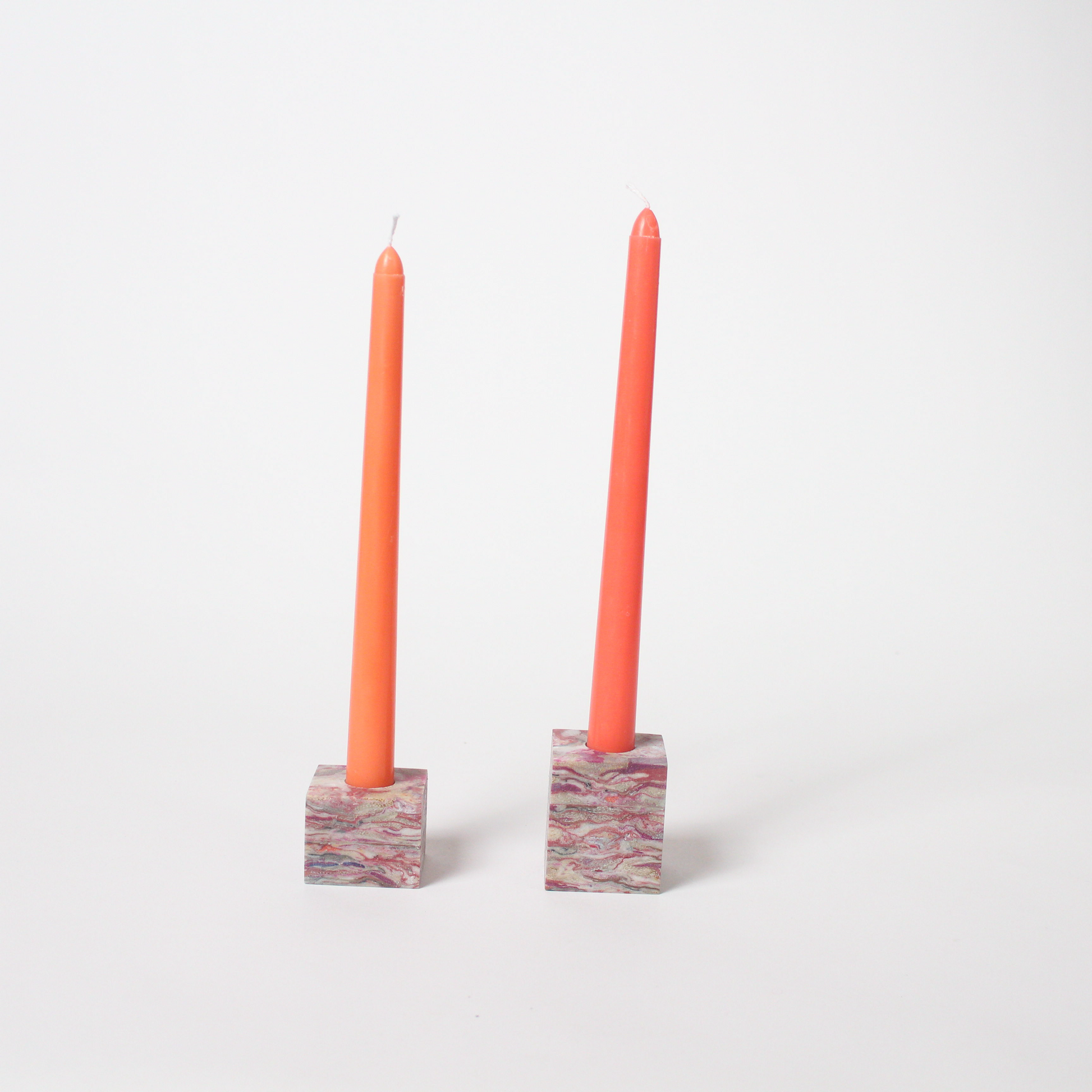 Pink Candlestick Holders