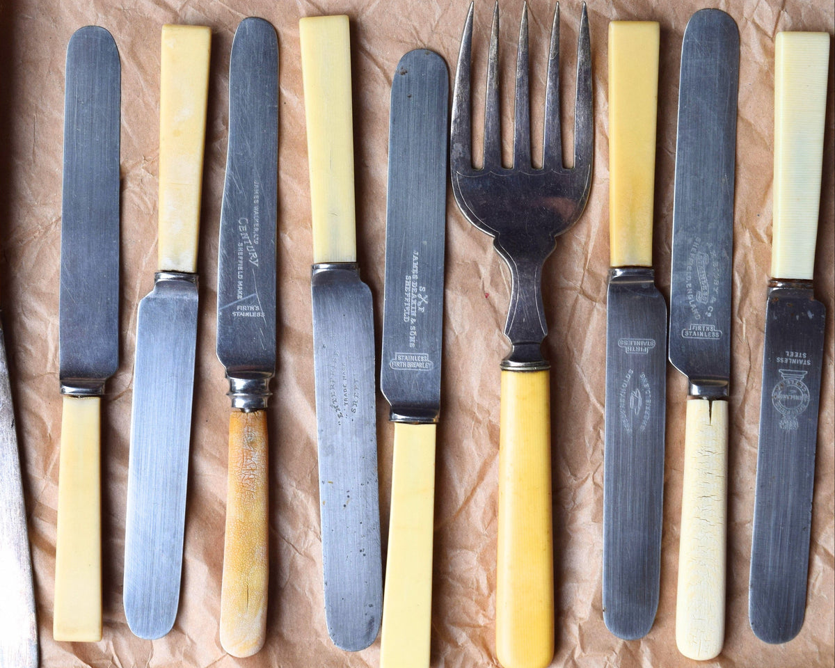 Fabreco® Vintage Knife & Fork Set - Aubergine