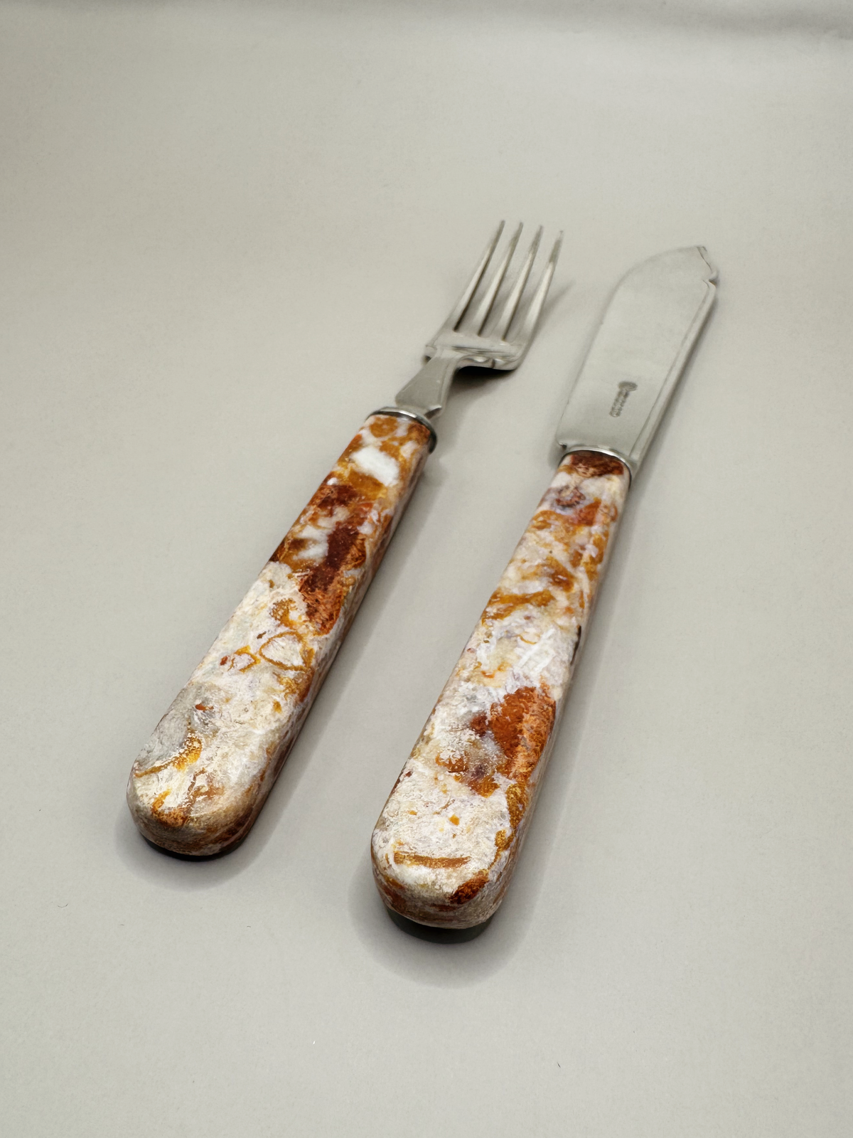 Fabreco® Silver Knife & Fork Set - Tangerine