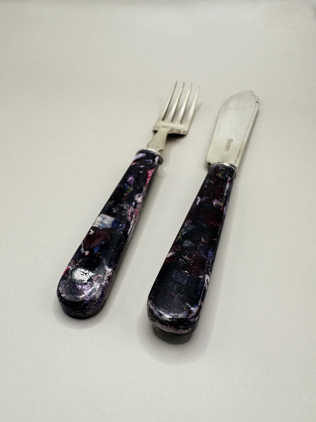 Fabreco® Vintage Knife & Fork Set - Aubergine