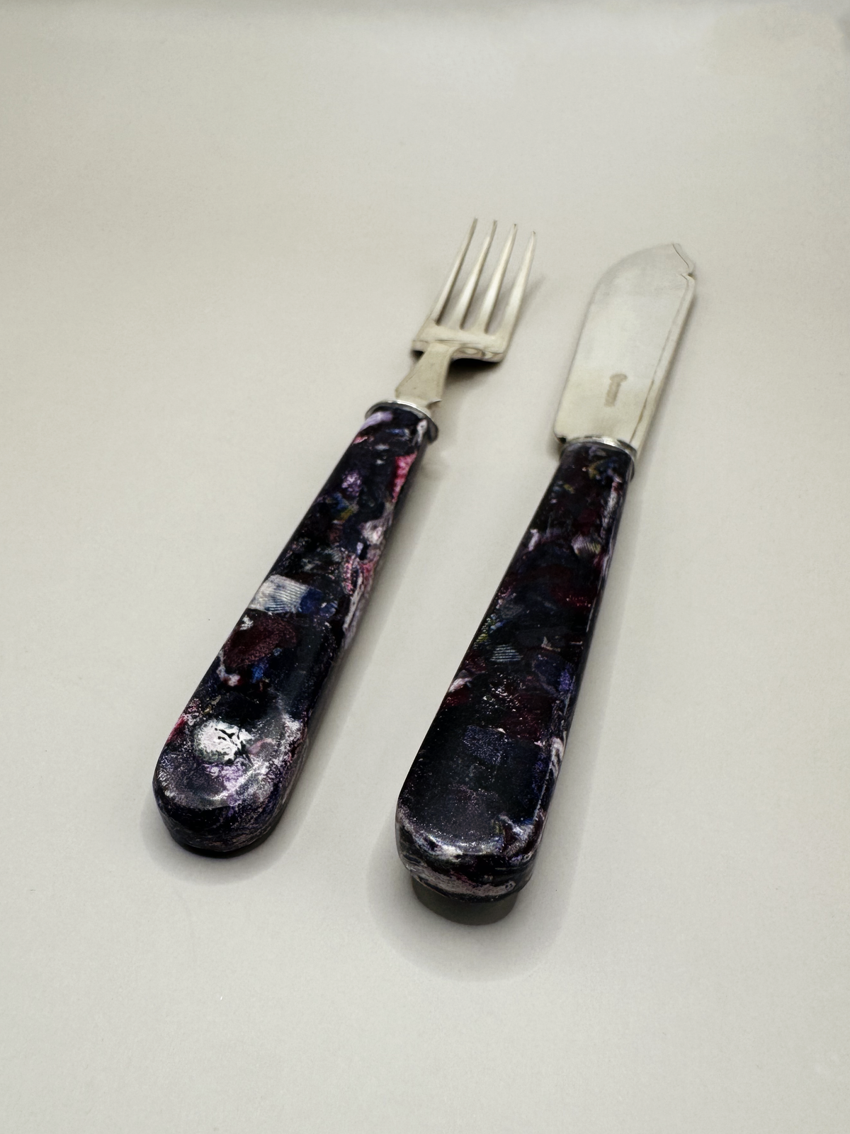 Fabreco® Vintage Knife & Fork Set - Aubergine