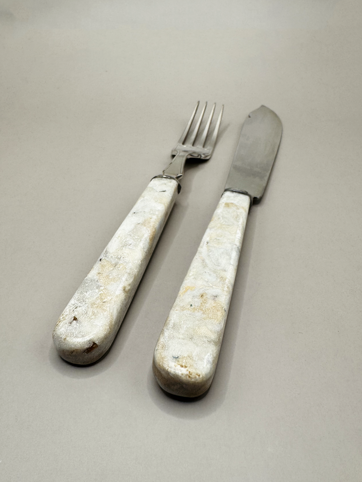Fabreco® Silver Knife & Fork Set - Ivory