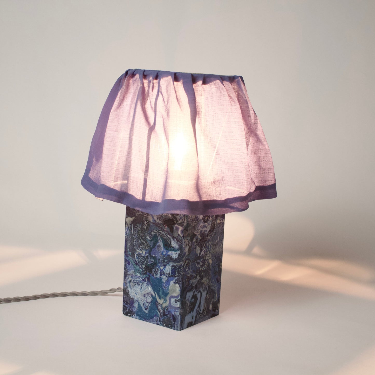 Upcycled Blue Lamp