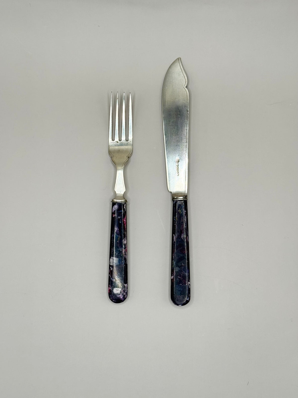 Fabreco® Silver Knife & Fork Set - Aubergine