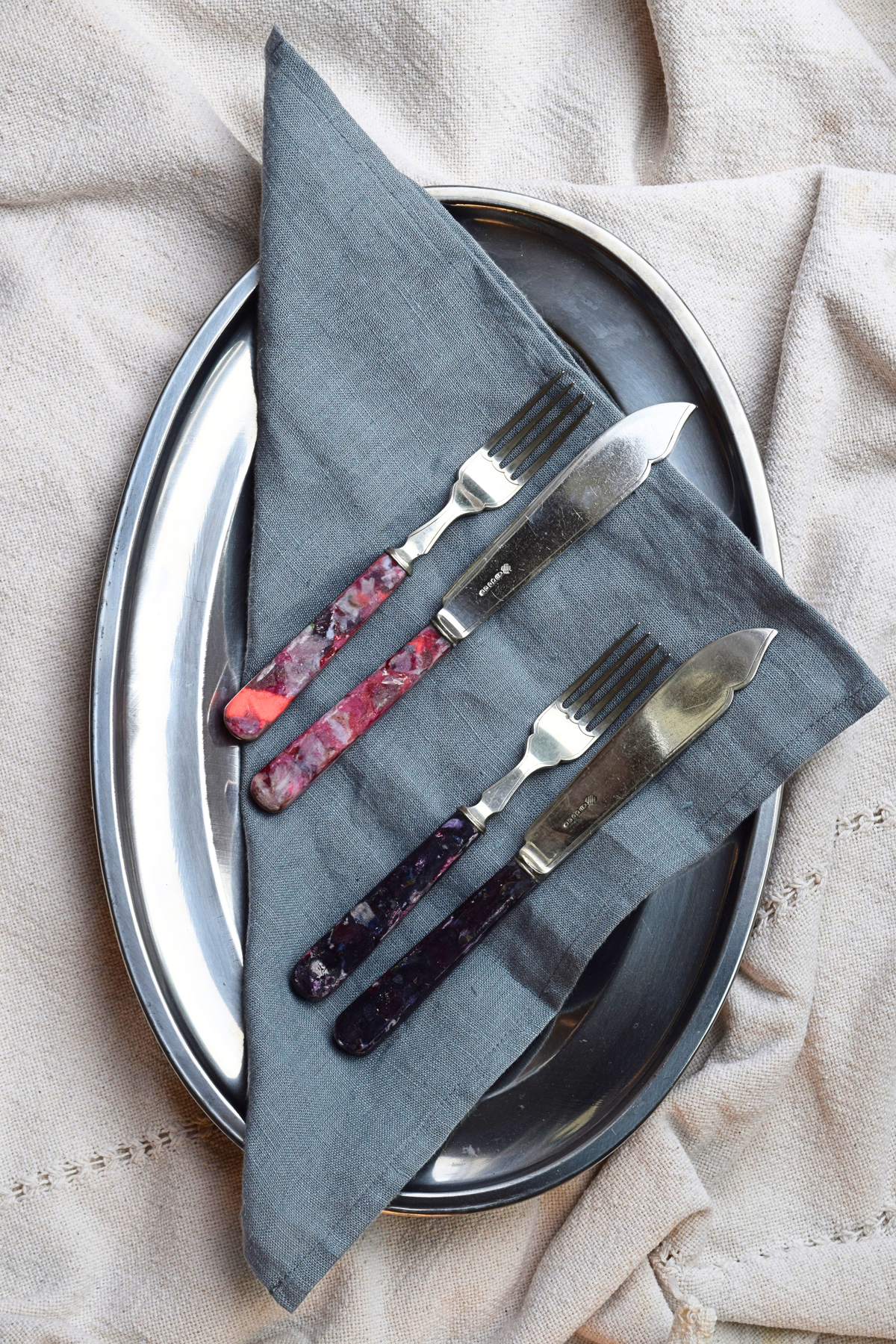 Fabreco® Silver Fork - Pink