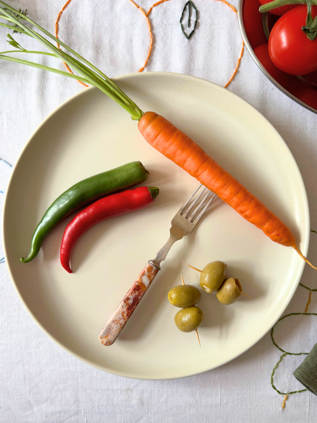 Fabreco® Silver Fork - Tangerine