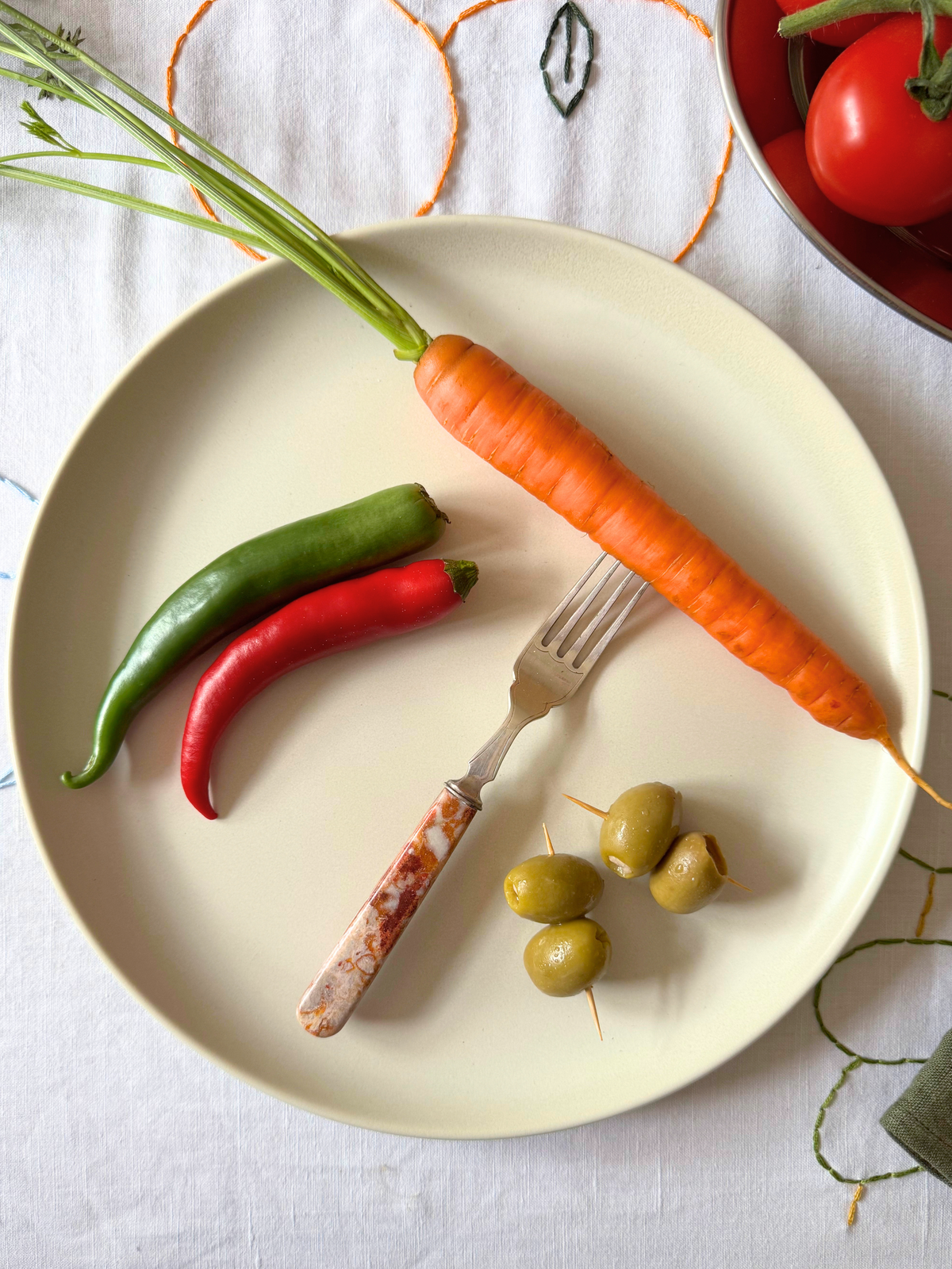 Fabreco® Silver Fork - Tangerine
